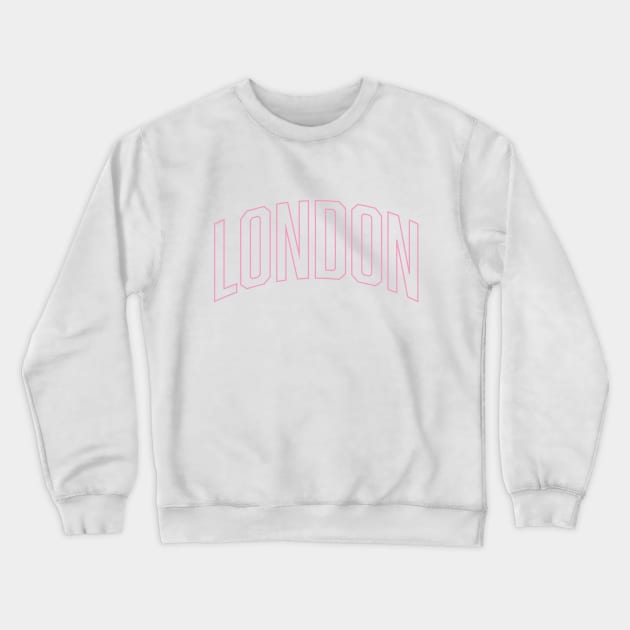 London Pink Outline Crewneck Sweatshirt by Good Phillings